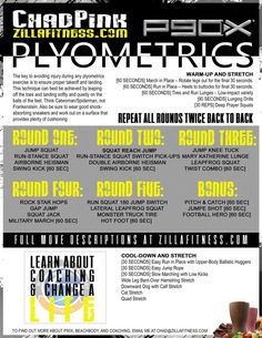 P90X Plyometrics List P90x Workout Sheets, Insanity Workout Schedule, Hybrid Training, Shoulder And Arm Workout, Chest And Back Workout