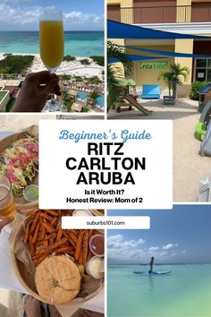 a collage of pictures with the words, beginner's guide to carlton aruba