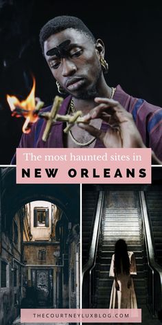 the most haunted sites in new orleans, including an escalator and staircases