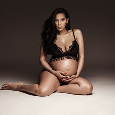 stunning studio maternity photography by Lola Melani, NYC and Miami Creative Pregnancy Photos, Maturity Shoot, 29 Weeks Pregnant, Celebrity Maternity, Erica Mena, Hip Hop Atlanta