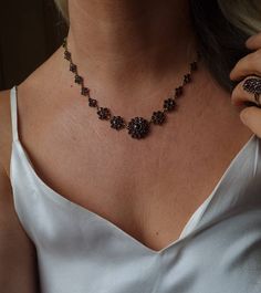 Very beautiful Victorian Necklace with Bohemian Garnet Stones rose cut garnet. From Czechoslovakia 1900 Material- Tompak Hallmarks - UNMARKED Gemstones - Natural Bohemian garnets rose cut stones Length - 52 cm 20.5 inches Excellent vintage condition. PLEASE VIEW ALL PHOTOS AS THEY ARE A PART OF THE DESCRIPTION If you have any further questions or you need some help with something, please get in touch with us. We will be happy to help you. The other jewels on the last page you can find in my othe Natural Bohemian, Victorian Necklace, Garnet Necklace, Garnet Stone, Wedding Jewellery Necklace, Wedding Necklace, Rose Cut, Czech Republic, Garnet