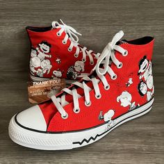 Converse Peanuts Snoopy Ctas Hi Signal Red Black White Men's Nwob. Condition Is New Without Box. Shoes Are New, But May Not Be In Absolute Perfect Condition. May Have Minor Cosmetic Marks/Blemishes, Slight Discoloration, Shelf Wear, Etc. University Red Casual Custom Sneakers With Rubber Sole, University Red Casual Sneakers With Rubber Sole, Casual Custom Sneakers In University Red With Rubber Sole, Red Cotton Converse Sneakers, Casual Mid-top Custom Sneakers In University Red, Casual University Red Mid-top Custom Sneakers, Casual High-top Custom Sneakers In University Red, Casual University Red High-top Custom Sneakers, Casual University Red Lace-up Custom Sneakers