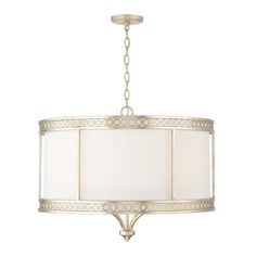 Capital Lighting Isabella 4 Light Pendant in Winter Gold - 343141WG Regal Style, Capital Lighting Fixture, Winter Gold, Bathroom Decor Colors, Pole Barn House, Drum Pendant Lighting, Kitchen Lights, Capital Lighting, Foyer Pendant