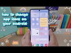 someone is holding an iphone in their hand with the text how to change app icons on your android