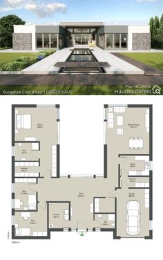 the floor plan for this modern house