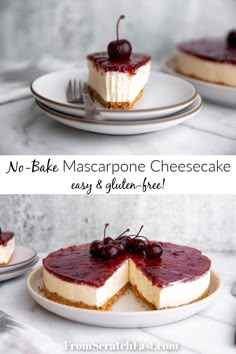 no - bake mascarpone cheesecake is easy and gluten free