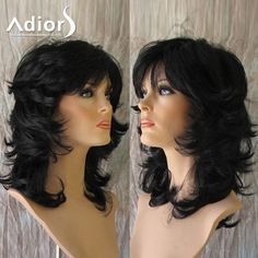 Side Bangs, Synthetic Wig, Layered Hair