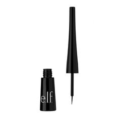 e.l.f. Expert Liquid Liner Jet Black - 0.15 fl oz Elf Liquid Eyeliner, Elf Eyeliner, Eyeliner Shapes, How To Do Eyeliner, Eyeliner Products, Long Lasting Eyeliner, Elf Cosmetics, Dramatic Eyes, Elf Makeup