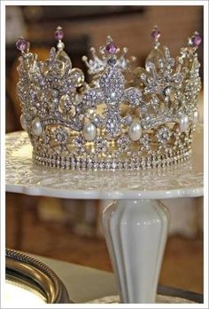 Princess Stephanie's Amethyst & Diamond Tiara Poltimore Tiara, Kristina Webb, Ancient Jewels, Pageant Crowns, Pretty Princess, Princess Margaret