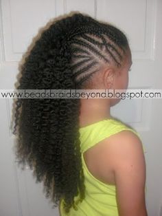 cornrowed braid out fauxhawk on natural hair Hairstyles Cornrows, Trendy Braids, Faux Hawk Braid, Mohawk Braid, French Braid Hairstyles, Natural Hairstyles For Kids, Mohawk Hairstyles, Braid Out, Faux Hawk