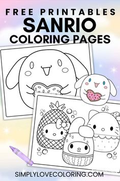 free printable sanrio coloring pages for kids to color and share with the family