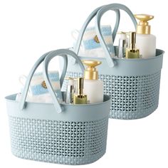 PRICES MAY VARY. ❤️【Multipurpose】: 2 Pack Shower Basket Multipurpose plastic storage bins for closet, bathroom, bedroom, kitchen pantry, college dorm, laundry room, and office. ❤️【Ideal size】: Perfect sized caddy to tuck away in closets, storage cubes or on a shelf for extra storage. Bathroom Storage Basket Great for bath & beauty products, toys, school supplies and more. ❤️【BPA-free】: shower caddy dorm Made of thick and flexible plastic material, making the basket resistant to pressure, not eas Dorm Shower Caddy, Bathroom College, College Bathroom, College Dorm Room Essentials, Plastic Shower, Bathroom Basket Storage, Portable Shower, Storage Tote, Shower Basket