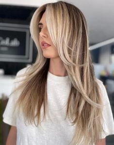 Long Thin Hair with Layers and Highlights Colored Money Piece, Colored Money Piece Hair, Braids On Short Hair, Money Piece Hair, Long Fine Hair, Face Framing Hair, Caramel Blonde Hair, Long Length Hair, Hair Adviser