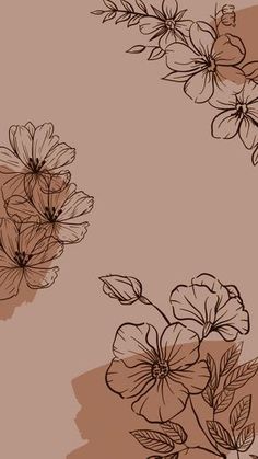 an image of flowers on a brown background