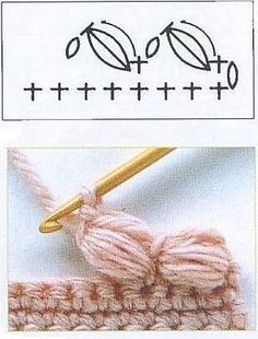 an image of two crochet stitchs on the same page