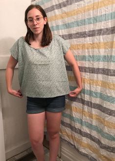 Casual, non-stretchy square style t shirt with slight sleeves. Boxy fit with a square silhouette, moderate scoop neck, and short sleeves. Slightly shorter/cropped hem. Great casual, spring or summer top that gives a little bit of feminine flair to outfits. Try styling with high rise jeans and a cute jacket. This top would probably fit an XL best, but may fit sizes L to XXL as well. Measurements: Bust: 48 in Waist 48 in Height from shoulder: 23 in Height from armpit: 13.5in Completely handmade item Care: -Wash on cool-warm setting with like colors -Tumble dry low -Iron on medium-high setting if needed Casual Cotton Square Neck Blouse, Casual Fitted Square Top, Casual Fitted Square-shape Top, Summer Top With Relaxed Fit And Square Neck, Summer Top With Square Neck And Relaxed Fit, Boxy Short Sleeve Blouse For Spring, Spring Boxy Short Sleeve Blouse, Green Cotton Short Sleeve Top For Summer, Green Fitted Top With Square Neck