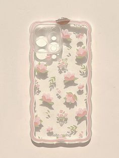 a cell phone case with flowers on it