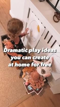 Kids dramatic play games Toddler Play Activities, Dramatic Play At Home, Infant Room Dramatic Play, Toddler Dramatic Play Center Ideas, Things To Do With Toddlers At Home, Half Term Activities Children, Dramatic Play Home Center, Things To Do With Kids At Home, Kids Home Activities