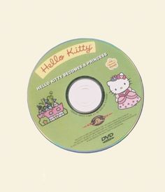 hello kitty dvd disc with an image of a cat on it