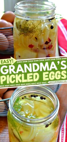 GRANDMA’S PICKLED EGGS Pickle Eggs Recipe Easy, Pickled Egg Recipes Easy, Water Bath Canning Pickled Eggs, Pickle Quail Eggs Recipe, Shelf Stable Pickled Eggs Recipe, Pickles Eggs Recipe, Pickled Eggs Canning Recipe, Pickled Eggs With Pickle Juice, Canning Pickled Eggs Recipe