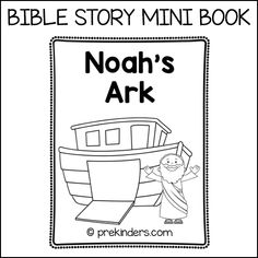 the noah's ark bible story mini book with an image of noahs ark