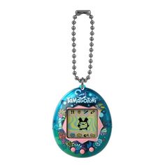 a necklace with a game on it and a chain attached to the back of it