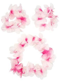 pink flowers are arranged in the shape of numbers 3 and 4 on a white background