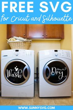 washer and dryer svg free Washer And Dryer Decals, Svg For Cricut