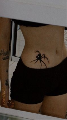 segue no insta @mariana_04x Watercolor Tattoo Ideas, Waist Tattoos, Sharpie Tattoos, Spider Tattoo, Cute Little Tattoos, Stylist Tattoos, Cute Tattoos For Women, Subtle Tattoos, Best Tattoo Designs