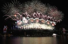 fireworks light up the night sky over sydney harbour