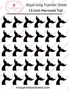 the royal icing transfer sheet is shown with black silhouettes of birds and their tails