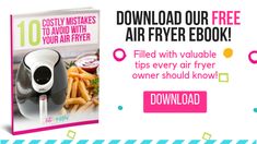 the air fryer book is open and ready to be used for cooking, while it's also on sale