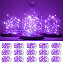 purple lights in a glass dome with hearts on the top, and several smaller ones behind it