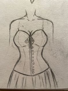 a drawing of a woman's corset