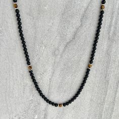 Men's beaded necklace features: ~ 6mm Matte Onyx beads ~ 6mm Faceted Yellow Tiger Eye beads ~ 6mm Stainless Steel rondelle beads ~ Choose your length; 20", 22", 24", 26", 28", 30" ~ Clasp-free, made with clear stretchy cord to easily put on and take off ~ Comes packaged in a re-usable microfiber pouch ~ Use the sizing guide found in the photo gallery to choose the length that's right for you Mens Beaded Necklaces, Tiger Eyes, Tiger Eye Gemstone, Tigers Eye Necklace, Gemstone Beaded Necklace, Inner Light, Tiger Eye Beads, Eye Beads, Mens Beaded Bracelets