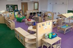 the children's playroom is clean and ready for their parents to use