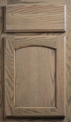 a close up view of a wooden cabinet door