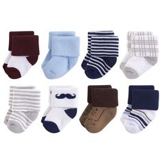 Little Treasure terry socks are soft, snuggly, warm socks to keep baby's feet feeling cozy and comfortable. The fold-over cuff style make it easier to keep baby's socks on their feet. Our super soft cotton blend socks are gentle and are made with thick, cushiony fabric to keep baby's feet warm and snug. Little Treasure Baby Boy Newborn Socks, Dapper Dude is a great baby essentials set for your little one. Baby Vision, Baby Boy Socks, Newborn Socks, Essentials Set, Dapper Dudes, Boy Newborn, Boys Socks, Hudson Baby, Warm Socks