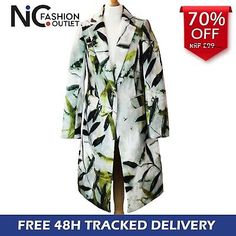 Top Seller for Ladies Long Jacket Kaleidoscope Floral Women's Overcoat Size 10 Lined Elegant, women clothing Multicolor Lapel Collar Outerwear For Spring, Multicolor Outerwear With Lapel Collar For Spring, Fitted Multicolor Outerwear With Lapel Collar, Fitted Winter Outerwear With Floral Print, Winter Floral Print Fitted Outerwear, Fitted Multicolor Long Coat, Green Floral Print Outerwear For Fall, Green Floral Print Fall Outerwear, Fitted Green Floral Print Outerwear