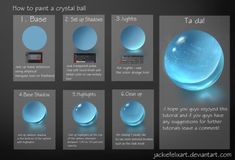 how to paint a crystal ball in photoshopped and lightboxes with text