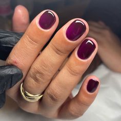 Deep Purple Gel Nails, Nick Hakim, Purple Gel Nails, Purple Nail, Dream Nails, Fire Nails, Funky Nails, Chic Nails, Nails Inspo