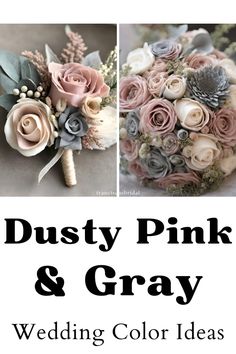 dusty pink and gray wedding color ideas