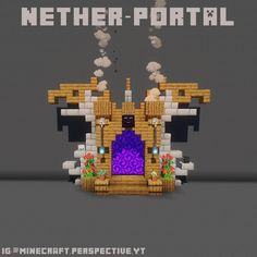 Minecraft Mobile, Iphone Wallpaper Off White, Minecraft Building Blueprints, Nether Portal, Minecraft E, Minecraft Garden, Cottagecore Minecraft, Minecraft Statues