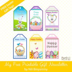 the free printable easter gift tags