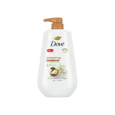 Dove Pampering Long Lasting Gentle Body Wash, Shea Butter and Vanilla, 30 fl oz 24HR RENEWING MICRO-MOISTURE: Dove Pampering Shea Butter & Vanilla Body Wash, with 24 hr Renewing Micro-Moisture, shea butter and vanilla, for renewed, healthy-looking skin FOR SOFT, SMOOTH SKIN: Dove Pampering Body Wash is made with millions of Micro-Moisture droplets and leaves skin soft as silk for 24 hours NUMBER ONE DERMATOLOGIST-RECOMMENDED BODY WASH BRAND: From the number one dermatologist-recommended body was Dove Pampering Body Wash, Vanilla Dove Body Wash, Dove Vanilla Body Wash, Target Wishlist, Dove Vanilla, Dove Pampering, Shea Butter And Vanilla, Dove Shea Butter, Caress Body Wash