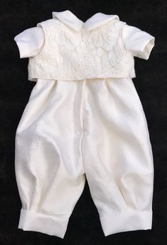 Boy Christening Romper Made to Order From Your Wedding Dress | Etsy Grandma Ideas, Wedding Dress Etsy, Baptism Gown, Boy Christening, Etsy Wedding Dress, A Wedding Dress, Boys Romper, Boys Clothing