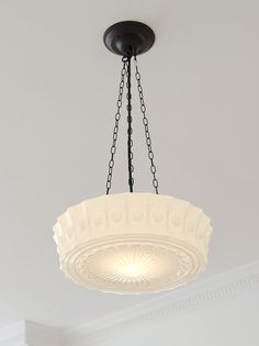 Charles Edwards Pendant Lamp 14.2" Charles Edwards, Lamp Chandelier, Style Français, 3 Light Chandelier, Chandelier Bedroom, Living Room White, Glass Lamp Shade, Semi Flush Mount Lighting, Chandelier In Living Room