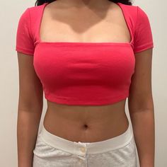 It Is Brand New And Never Worn Before. Cute Cotton Material Crop Top That Can Be Paired With Any Pants. Can Fit A Small Or Xs. Model Measurements: Model Measurements: 24" Waist / 51 Height / 34a Bust H&m Tops For Summer Loungewear, H&m Summer Loungewear Tops, Trendy Cropped Tops By H&m, Fitted H&m Crop Top For Day Out, Fitted H&m Crop Top, H&m Fitted Crop Top, H&m Fitted Trendy Crop Top, Fitted Cropped Top By H&m, H&m Fitted Cropped Crop Top