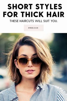 Looking to cut a few inches off your hair? Here are the best, most flattering short hairstyles for thick hair, from layered lobs to grown-out pixie cuts. #shorthairstyle Grown Out Pixie Cut, Thick Bob Haircut, Short Haircuts For Thick Hair, Growing Out Pixie Cut, Grown Out Pixie, Short Wavy Haircuts, Haircuts For Thick Hair, Flattering Hairstyles