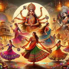 navratri Navratri Goddess Images, Dandiya Photo, Dandiya Decoration, Navratri Craft, Navratri Night, Navratri Post, Navratri Art